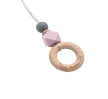 Load image into Gallery viewer, Personalised Engraved Nursing Necklace Lilac &amp; Grey
