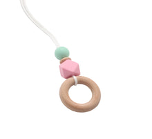 Load image into Gallery viewer, Personalised Engraved Nursing Necklace Mint &amp; Pink

