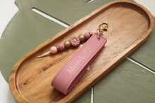 Load image into Gallery viewer, Personalised Wristlet Keyring with Beaded Charm
