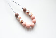Load image into Gallery viewer, Teething Necklace Brown &amp; Autumn Floral
