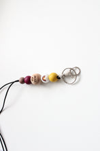 Load image into Gallery viewer, Personalised Rainbow Engraved Lanyard, Beaded Lanyard
