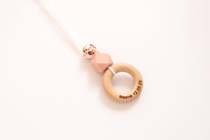 Personalised Engraved Nursing Necklace in Dusky Pink