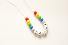 Load image into Gallery viewer, Personalised Bright Rainbow Kids Necklace
