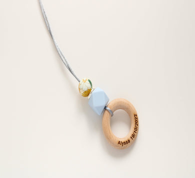 Silicone teething, nursing necklace for a mum to wear grey marble, white  and mustard : Amazon.co.uk: Handmade Products