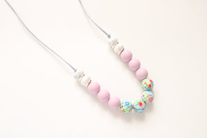 Teething necklace - Floral & Lilac