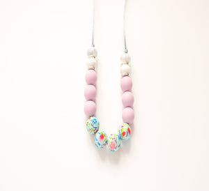 Floral & Lilac Teething necklace