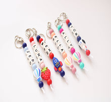 Load image into Gallery viewer, Personalised Keyring Back to school Bag Charm
