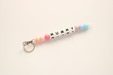 Load image into Gallery viewer, Personalised Pastel Rainbow key ring
