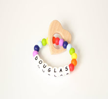 Load image into Gallery viewer, Personalised Rainbow Teething ring 
