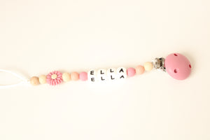 Personalised Daisy Flower Dummy clip