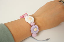 Load image into Gallery viewer, Daisy Adjustable Bracelet - Blush, White &amp; Lilac
