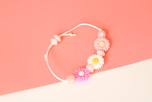 Load image into Gallery viewer, Daisy Adjustable Bracelet - Pink, White &amp; Hot Pink
