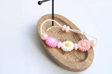 Load image into Gallery viewer, Daisy Adjustable Bracelet - Pink, White &amp; Hot Pink
