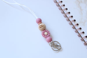 Personalised Flower Daisy Engraved Lanyard