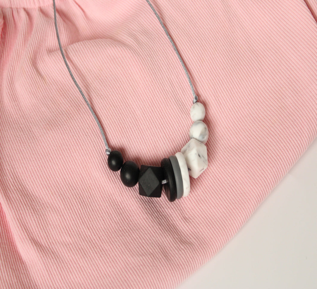 Monochrome Geometric Necklace