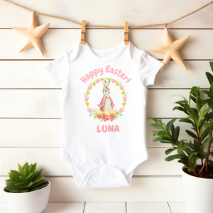 Personalised Easter Bunny Bodysuit Pink