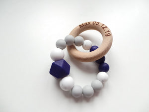 Engraved Teething Ring- More colors available