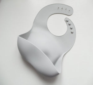 Light Grey Silicone Bib