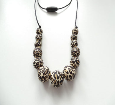 Leopard Print Teething necklace