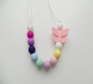 Pink Butterfly Necklace