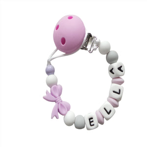 Personalised Bow dummy clip