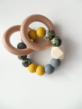 Load image into Gallery viewer, Matching set Dummy clip and Teething rattle toy - Camouflage Khaki
