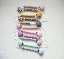 Load image into Gallery viewer, Personalised Engraved Name Silicone Dummy clip
