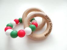Load image into Gallery viewer, Merry Christmas Engraved Teething Rattle Toy
