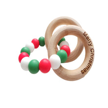 Load image into Gallery viewer, Merry Christmas Engraved Teething Rattle Toy
