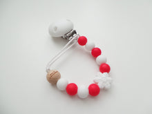 Load image into Gallery viewer, Christmas Silicone Dummy clip- Engraved Merry Christmas
