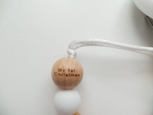 Load image into Gallery viewer, Christmas Silicone Dummy clip- Engraved Merry Christmas
