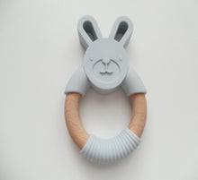 Load image into Gallery viewer, Light Grey Bunny Teether
