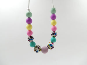 Kids Necklace- Silicone Colorful Beads