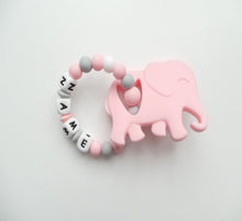 Load image into Gallery viewer, Pink Elephant Personalised teether
