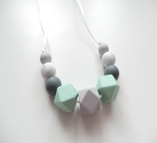 Load image into Gallery viewer, Mint &amp; Grey Mama necklace
