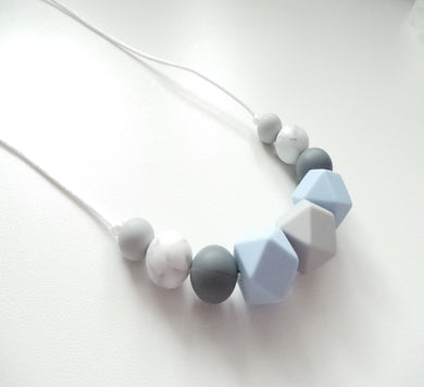 Blue & Grey Teething necklace