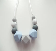 Load image into Gallery viewer, Blue &amp; Grey Teething necklace
