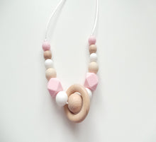 Load image into Gallery viewer, Pink &amp; Beige nursing necklace
