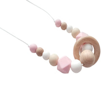 Load image into Gallery viewer, Pink &amp; Beige nursing necklace
