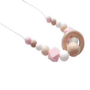 Pink & Beige nursing necklace