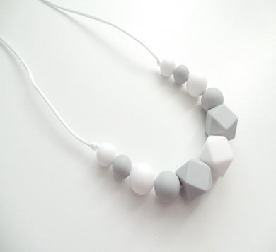 Grey & White Teething necklace