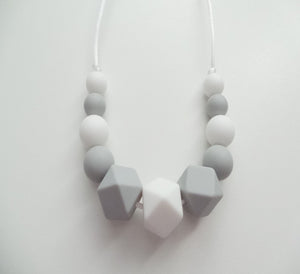 Grey & White Teething necklace