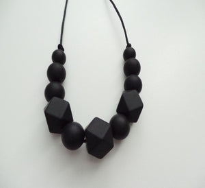 Black Teething Necklace