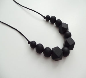 Black Teething Necklace