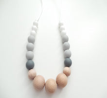Load image into Gallery viewer, Teething necklace Silicone &amp; Wooden beads
