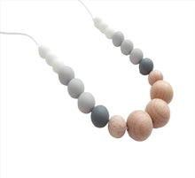 Load image into Gallery viewer, Teething necklace Silicone &amp; Wooden beads
