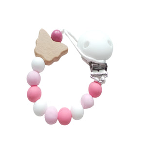 Pink and white dummy clip