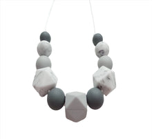 Load image into Gallery viewer, Teething Necklace Marble Grey

