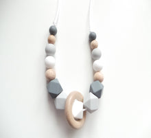 Load image into Gallery viewer, Silicone &amp; Wooden Teething Necklace
