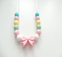 Load image into Gallery viewer, Kids Silicone Necklace - Pink Bow
